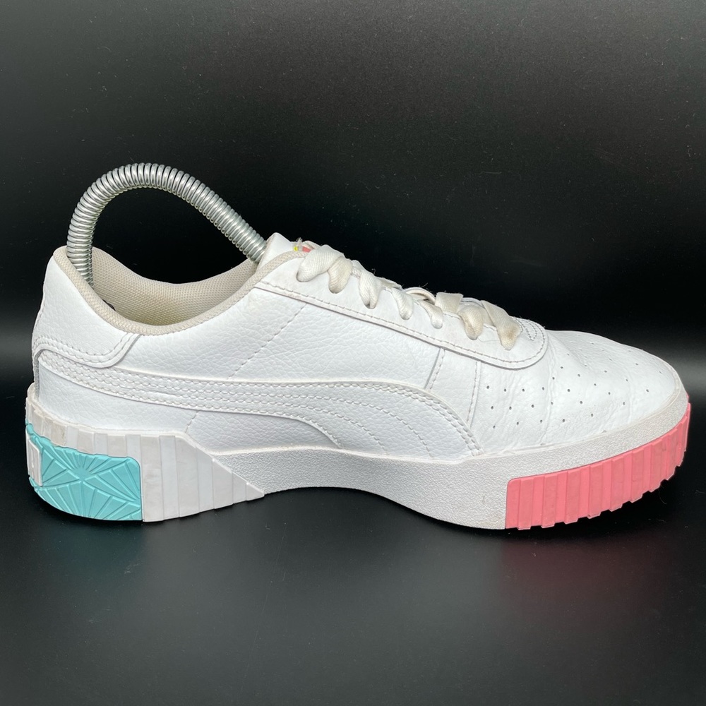Puma White Sneakers with Pink, Yellow, and Blue Accents - Picture 5 of 10